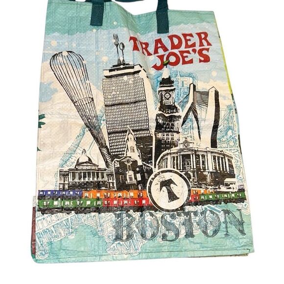 NWT Trader Joe’s uni-corny Reusable Shopping Bag Carry Tote - Picture 6 of 6